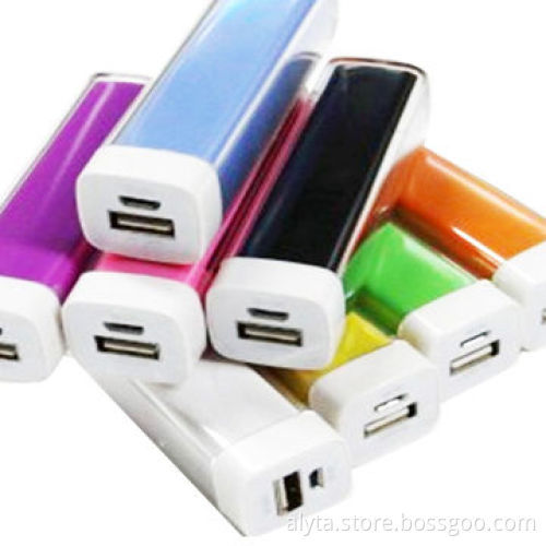 Square Lipstick Shape Mobile Power Supply with Plastic Cover and 1,500mAh Capacity